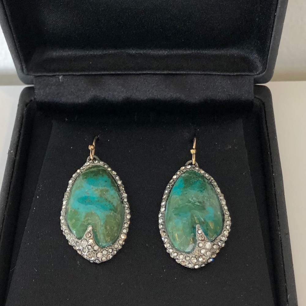 Alexis Bittar Turquoise & crystal NEW earrings